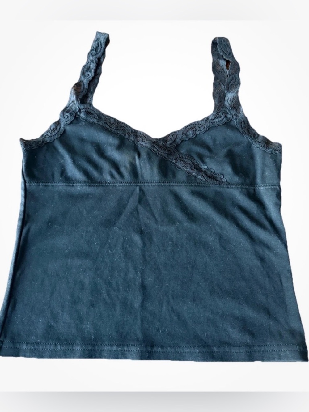 EDIKTED LACE BLACK CAMISOLE TANK TOP CROPPED NWOT SZ SMALL SEXY LAYERING SUMMER